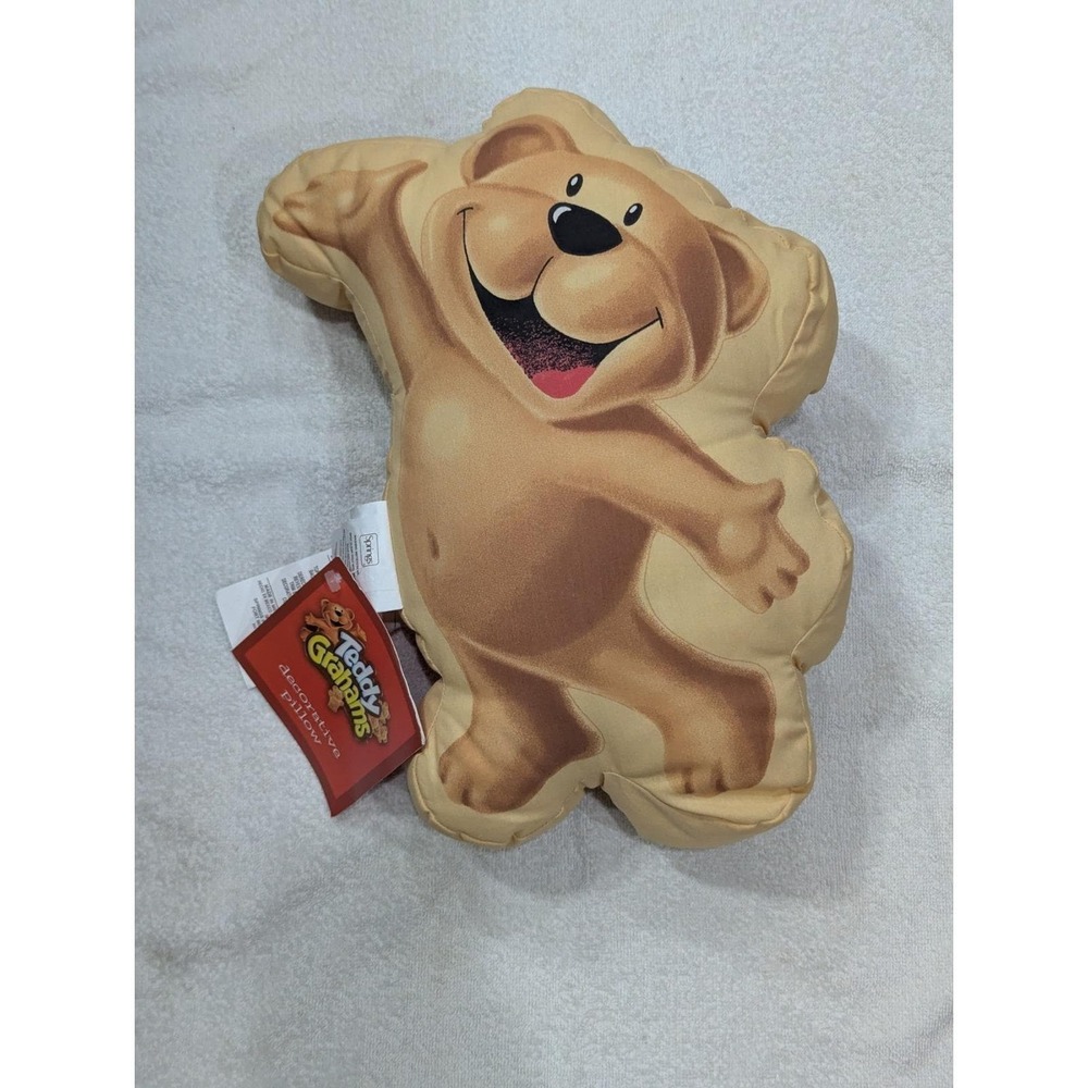 Vintage Teddy Grahams Nabisco Decorative Pillow Plush With Tag Rare